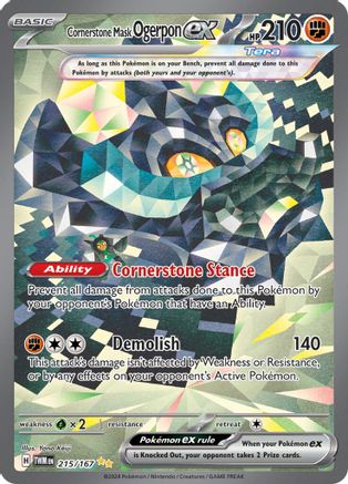 Cornerstone Mask Ogerpon ex (215/167) [SV06 Twilight Masquerade] Holofoil - Special Illustration Rare
