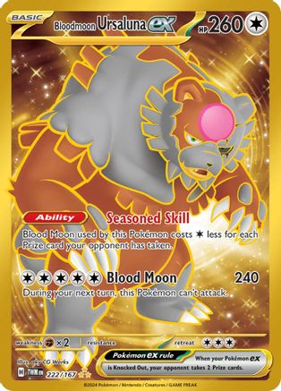 Bloodmoon Ursaluna ex (222/167) [SV06 Twilight Masquerade] Holofoil - Hyper Rare