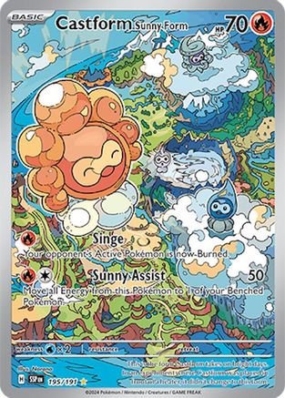Castform Sunny Form (195/191) [SV08 Surging Sparks] Holofoil - Illustration Rare