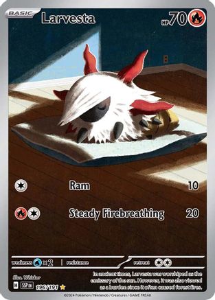 Larvesta (196/191) [SV08 Surging Sparks] Holofoil - Illustration Rare