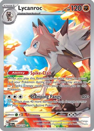 Lycanroc (166/159) [SV09 Journey Together] Holofoil - Illustration Rare