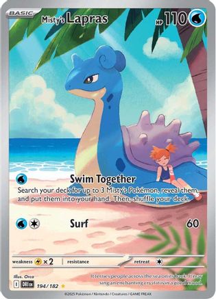Misty's Lapras (194/182) [SV10 Destined Rivals] Holofoil - Illustration Rare