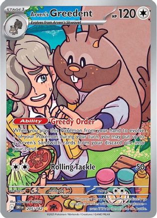 Arven's Greedent (205/182) [SV10 Destined Rivals] Holofoil - Illustration Rare
