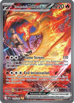 Team Rocket's Moltres ex (229/182) [SV10 Destined Rivals] Holofoil - Special Illustration Rare
