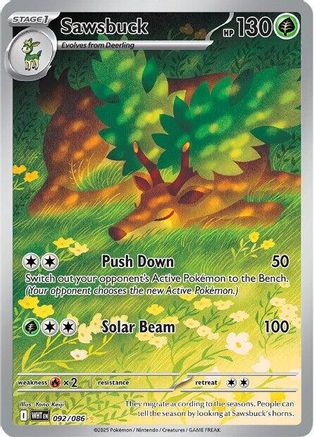 Sawsbuck (092/086) [SV White Flare] Holofoil - Illustration Rare