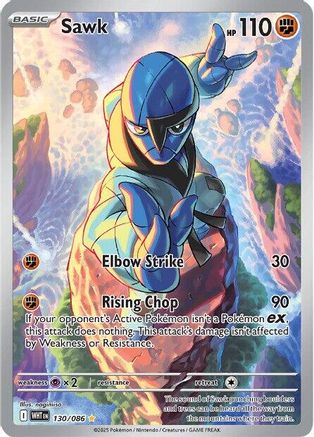 Sawk (130/086) [SV White Flare] Holofoil - Illustration Rare
