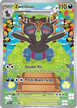 Zweilous (147/086) [SV White Flare] Holofoil - Illustration Rare