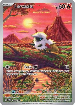 Larvesta (099/086) [SV Black Bolt] Holofoil - Illustration Rare