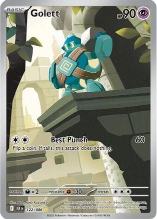 Golett (122/086) [SV Black Bolt] Holofoil - Illustration Rare