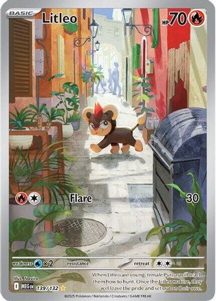 Litleo (139/132) [ME01 Mega Evolution] Holofoil - Illustration Rare