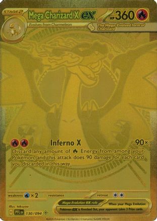 Mega Charizard X ex (130/094) [ME02 Phantasmal Flames] Holofoil - Mega Hyper Rare