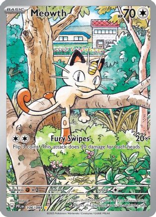 Meowth (106) [ME02 Phantasmal Flames] Holofoil - Illustration Rare