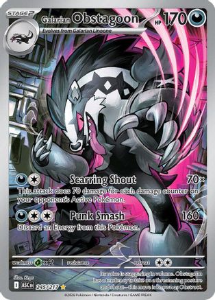 Galarian Obstagoon (245/217) [ME Ascended Heroes] Holofoil - Illustration Rare
