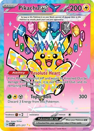 Pikachu ex (277/217) [ME Ascended Heroes] Holofoil - Special Illustration Rare