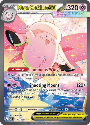 Mega Clefable ex (119/088) [ME03 Perfect Order] Holofoil - Special Illustration Rare