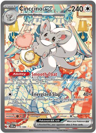 Cinccino ex (119/086) [ME04 Chaos Rising] Holofoil - Special Illustration Rare