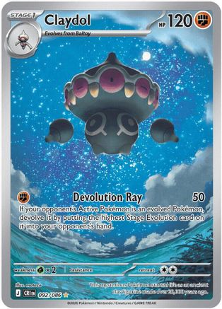 Claydol (092/086) [ME04 Chaos Rising] Holofoil - Illustration Rare
