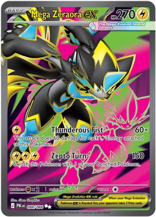 Mega Zeraora ex (098/084) [ME05 Pitch Black] Holofoil - Ultra Rare